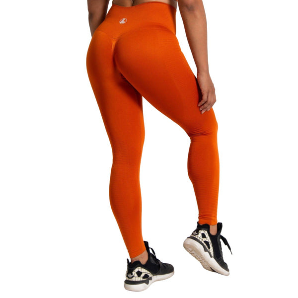 Burnt Orange Camo Seamless Leggings - ShopperBoard