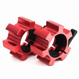 Aluminium Barbell Lock Jaw Collars (red)