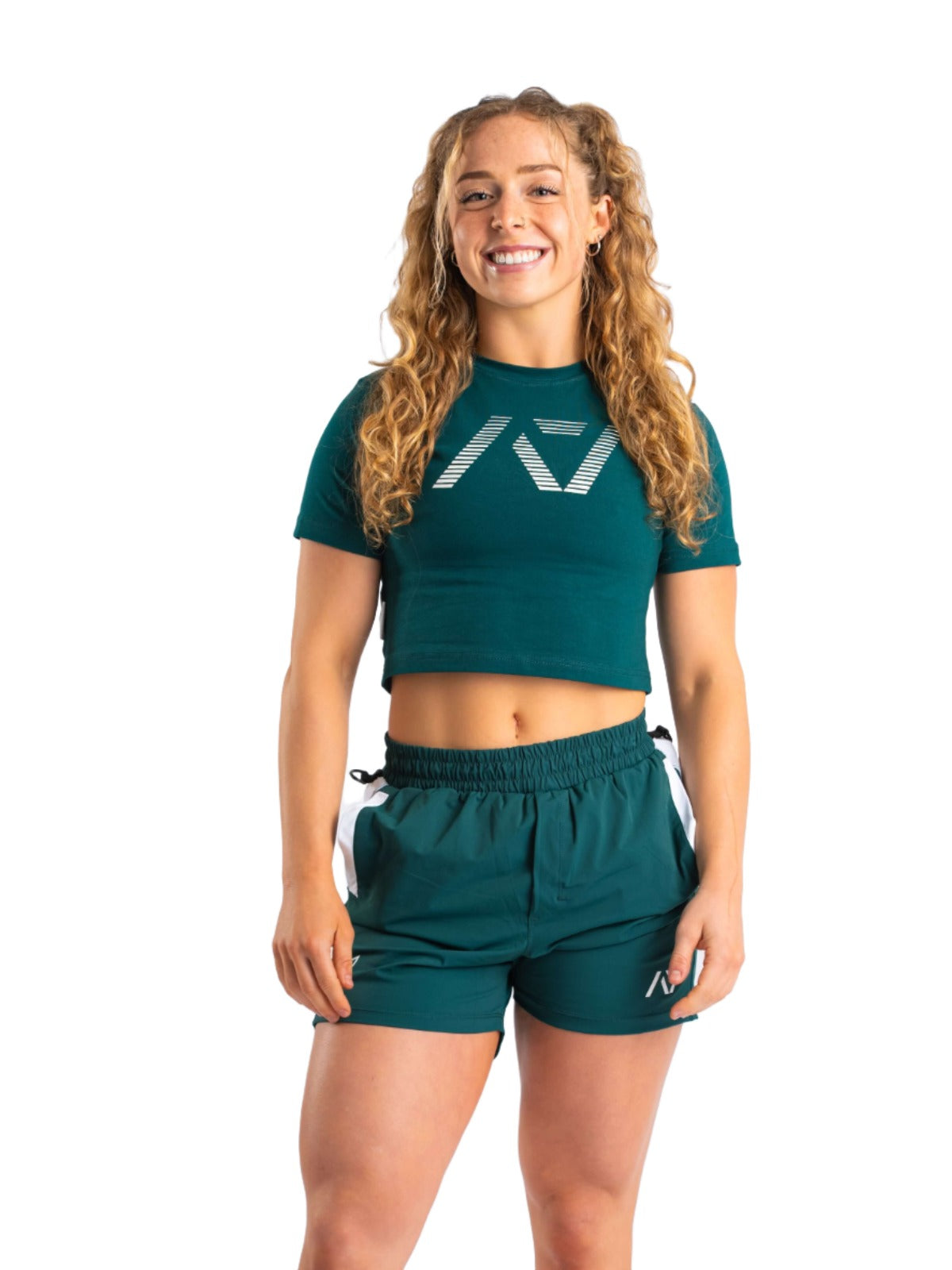 Emerald Kinetic Bar Grip Women's Crop Shirt