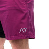 A7 Men's Centre-stretch Squat Shorts (Deep Purple)