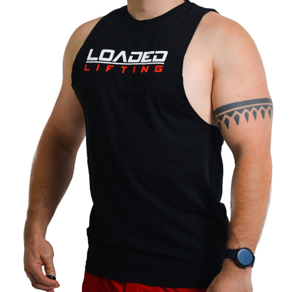 Loaded Lifting apparel Venture Muscle Tee, Mens (Black)