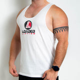 Y back Singlet, Mens (Pure White)