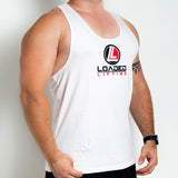 Y back Singlet, Mens (Pure White)