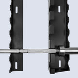 Loaded Lifting Equipment Storage and Accessories Wall Mountable Vertical Barbell Storage (10 Bars)