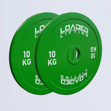 Loaded Lifting Equipment Weight Plates 10kg Calibrated Steel Weight Plates Coloured (pair)