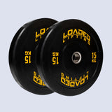 Loaded Lifting Equipment Weight Plates 15kg Economy Bumper Plates (pair)