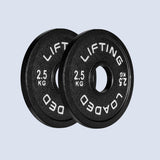 Loaded Lifting Equipment Weight Plates 2.5kg Calibrated Cast Iron Weight Plates 2.0 (pair)