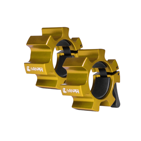 Aluminium Barbell Lock Jaw Collars (Yellow)